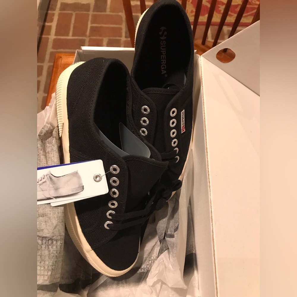 Superga brand new sneakers. Black size 8.5!